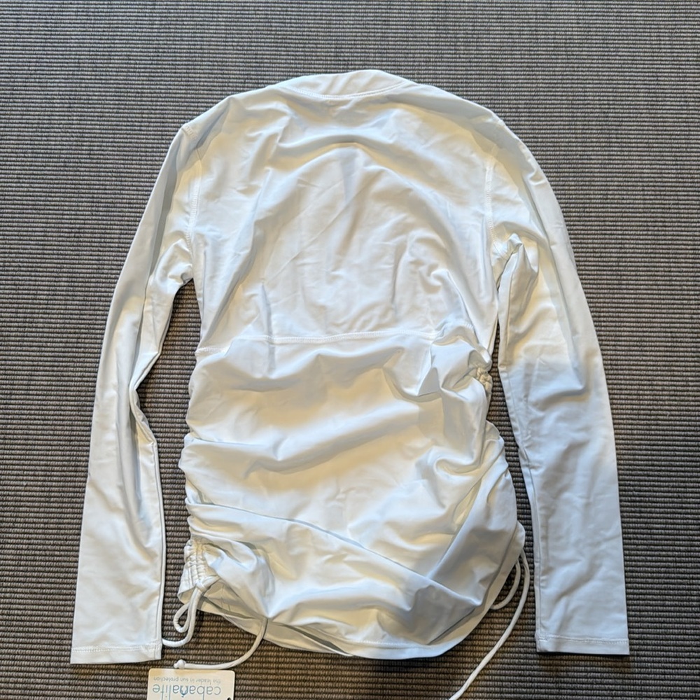 cabanalife Embroidered Convertible Ruched Rashguard. Size medium. Never worn. - Picture 5 of 8